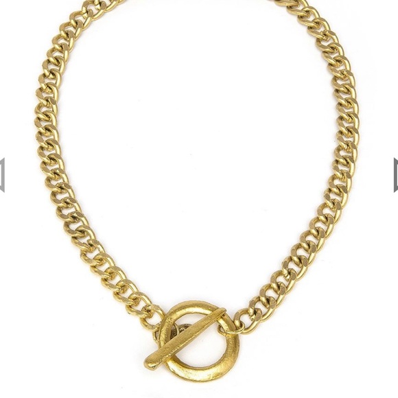 Vestopazzo Brass CHAIN NECKLACE T-BAR 🤩 - Picture 1 of 4